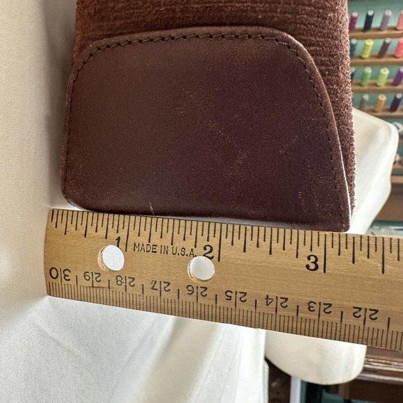 Alexis David Brown Boho Corduroy Suede Handbag Purse Small Y2K Grunge Shoulder B - Picture 11 of 14